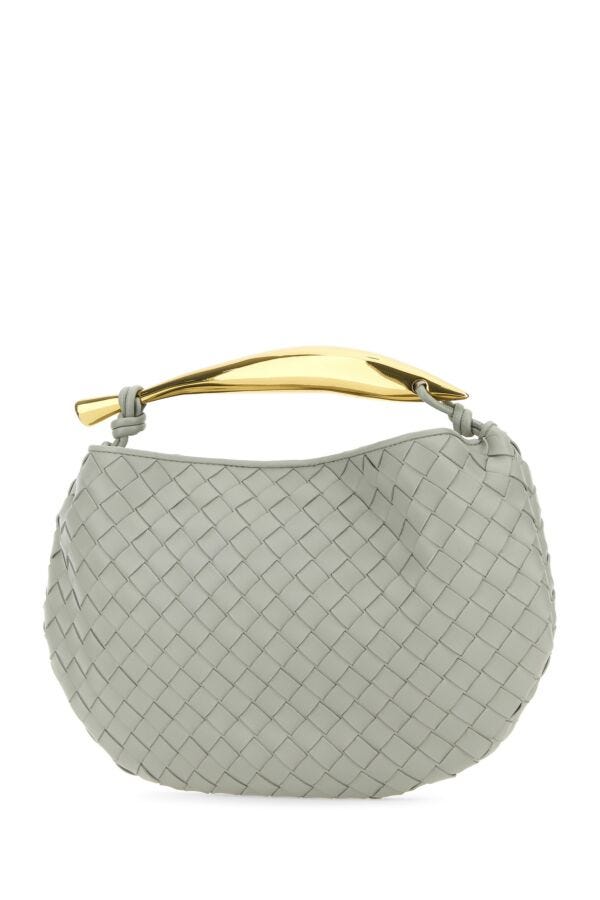 Bottega Veneta Woman Light Grey Leather Sardine Handbag