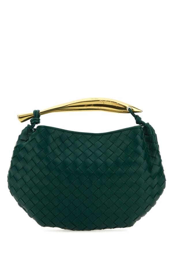 Bottega Veneta Woman Bottle Green Leather Sardine Handbag