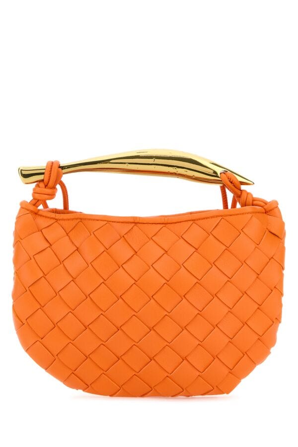 Bottega Veneta Woman Orange Leather Sardine Handbag