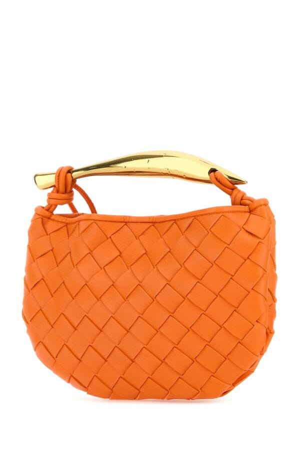 Bottega Veneta Woman Orange Leather Sardine Handbag