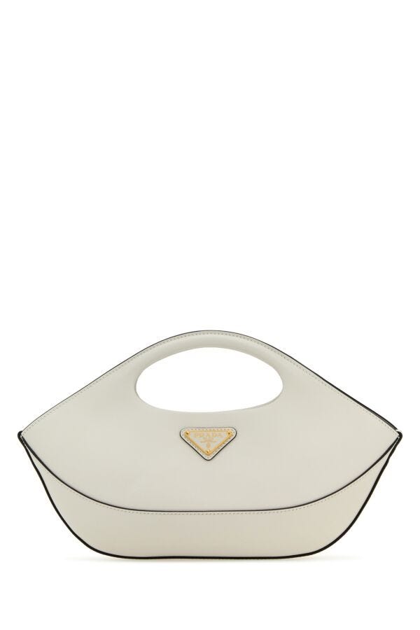 Prada Woman White Leather Handbag