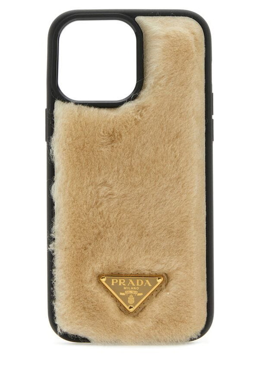 Prada Woman Sand Shearling Iphone 14 Pro Max Cover