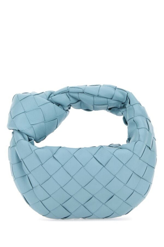 Bottega Veneta Woman Light-Blue Nappa Leather Candy Jodie Handbag