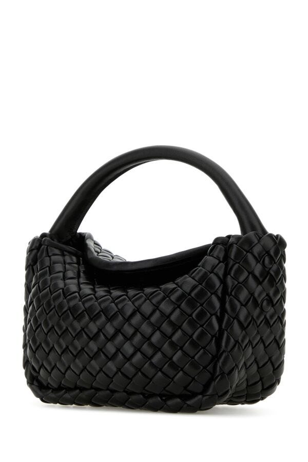 Bottega Veneta Woman Black Leather Mini Koble Handbag