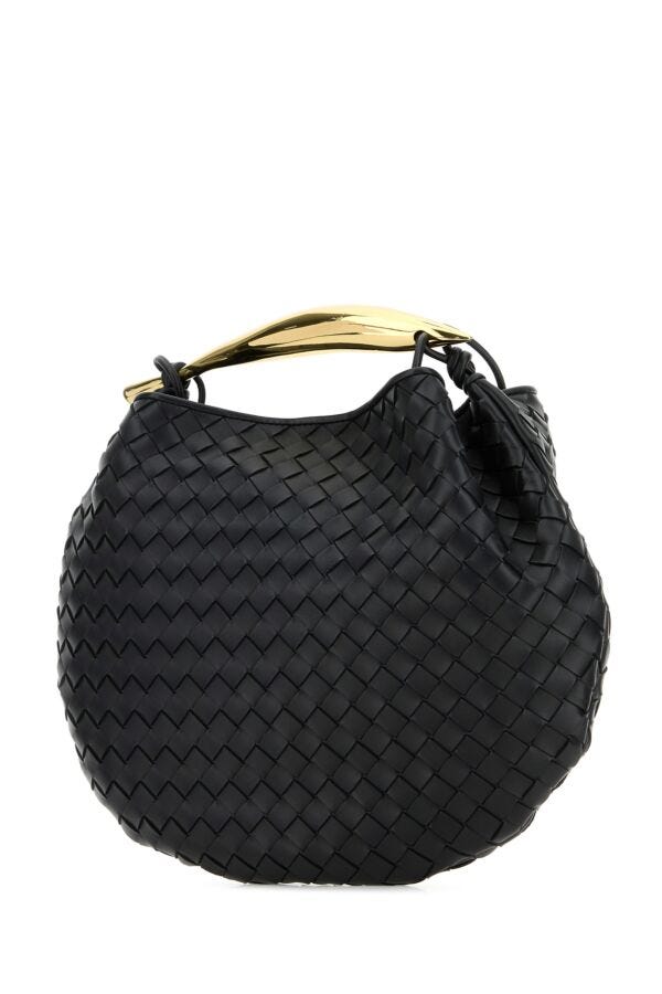 Bottega Veneta Woman Navy Blue Leather Sardine Handbag