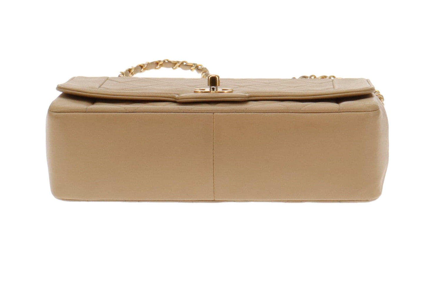 Chanel Vintage Beige Diana Line Flap Bag 1989/91