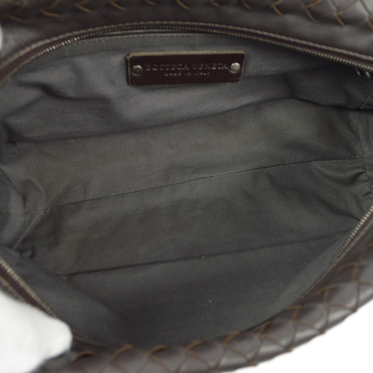 Bottega Veneta Brown Intrecciato Pouch Clutch Bag