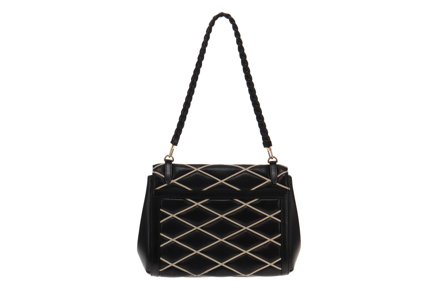 Louis Vuitton Black/White Malletage Pochette Flap Bag PL2154 (2014)