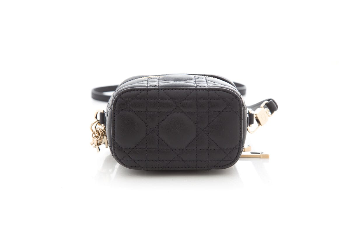 Dior Micro Lady Dior Vanity Case in Black Lambskin