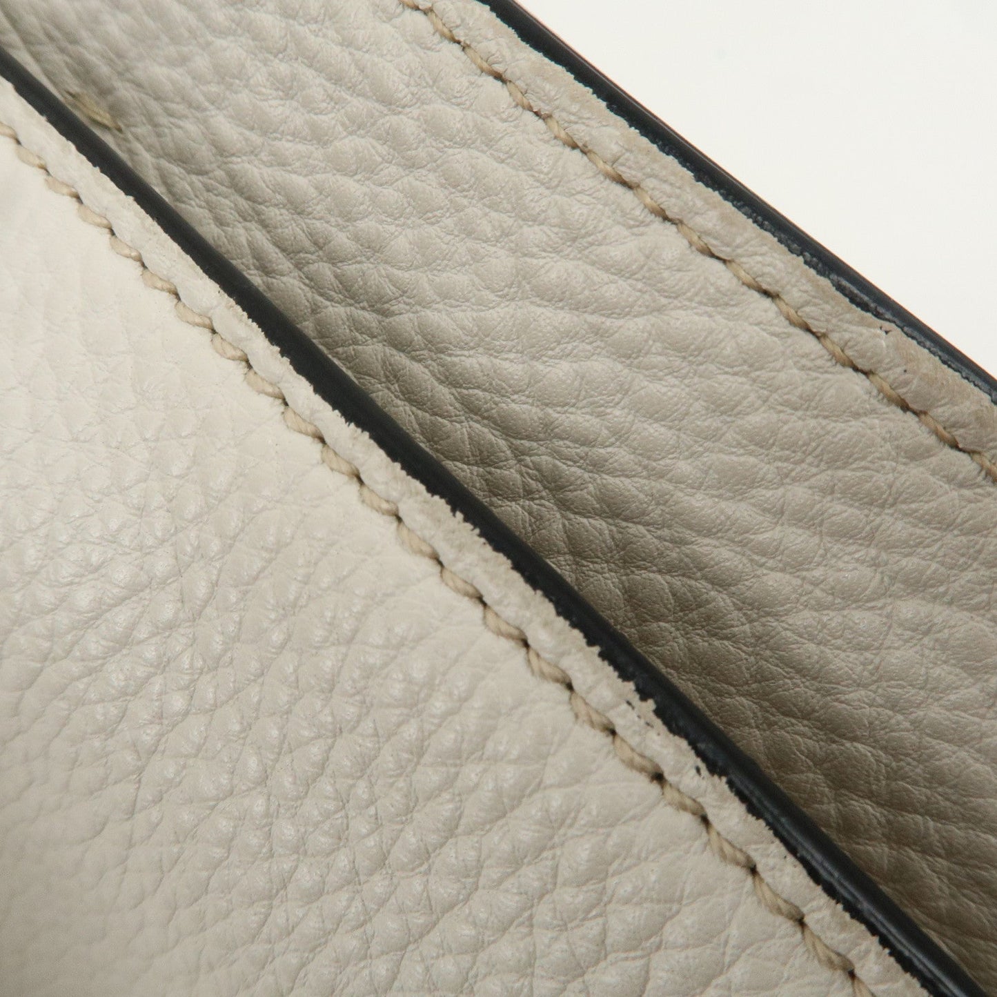 PRADA Leather Hand Bag White BN2579