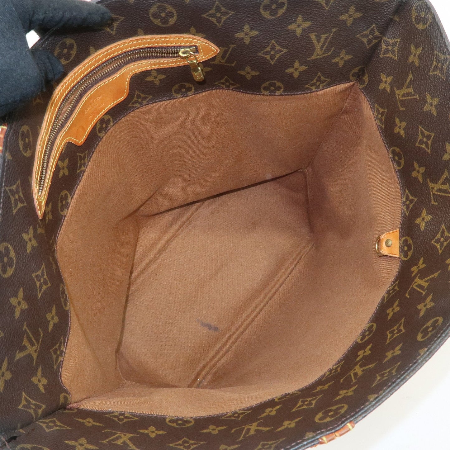 Louis Vuitton Monogram Sac Shopping Shoulder Bag Brown M51108