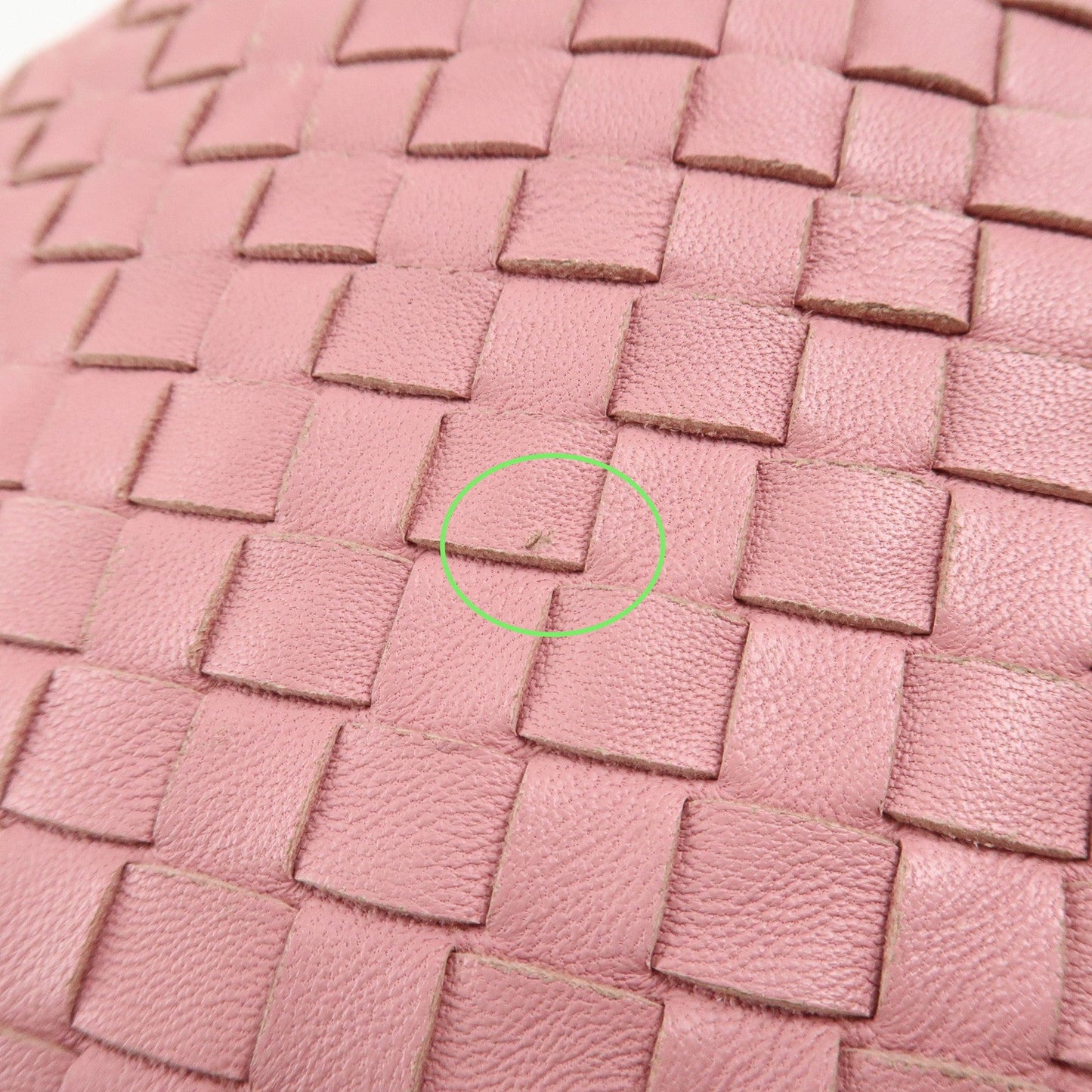 BOTTEGA VENETA Intrecciato Leather Shoulder Bag Pink