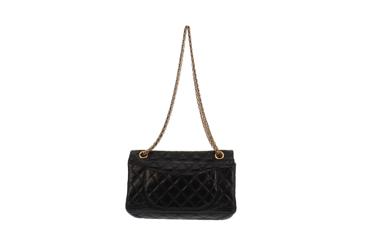 Chanel Black Glazed Calfskin 2.55 Reissue 224 Accordion Flap Bag 2008/09