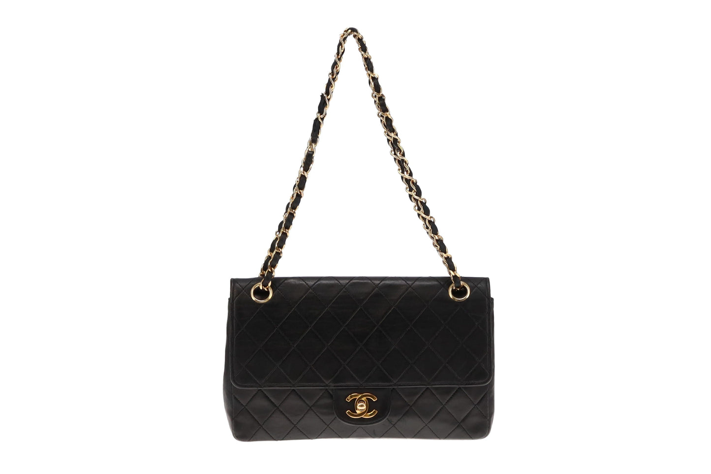 Chanel Black Classic Medium Double Flap Bag (0 series) 1986/88