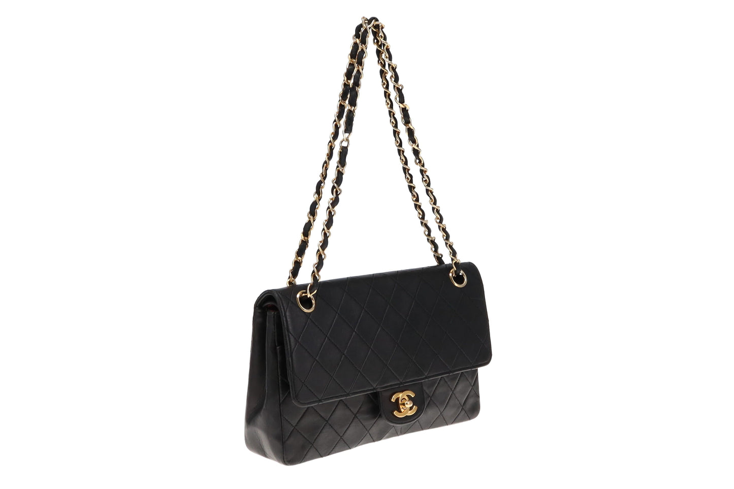 Chanel Black Classic Medium Double Flap Bag (0 series) 1986/88