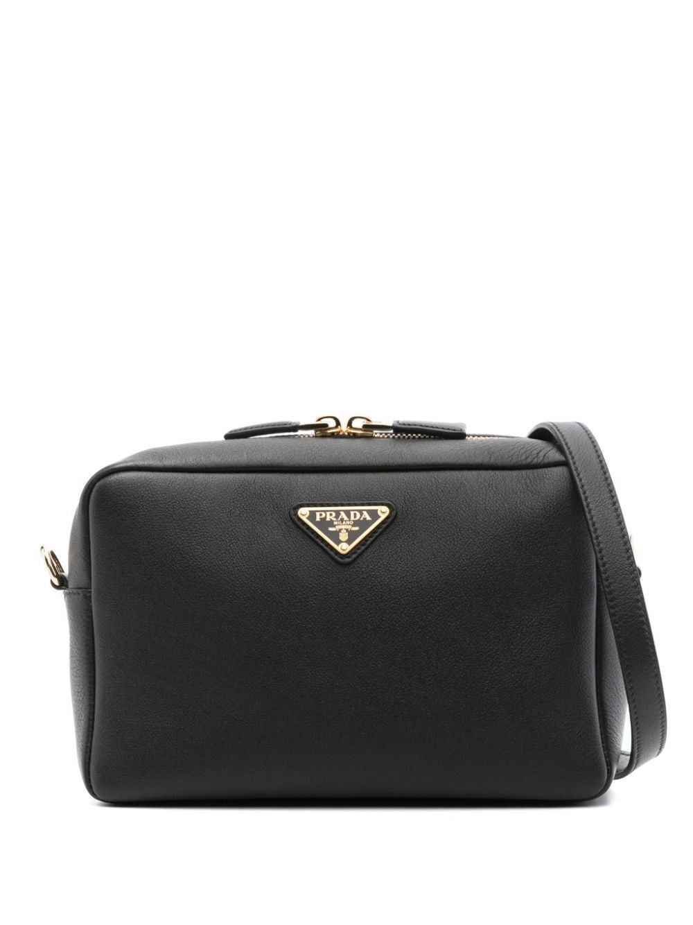 Prada Women Zipped Leather Crossbody Bag