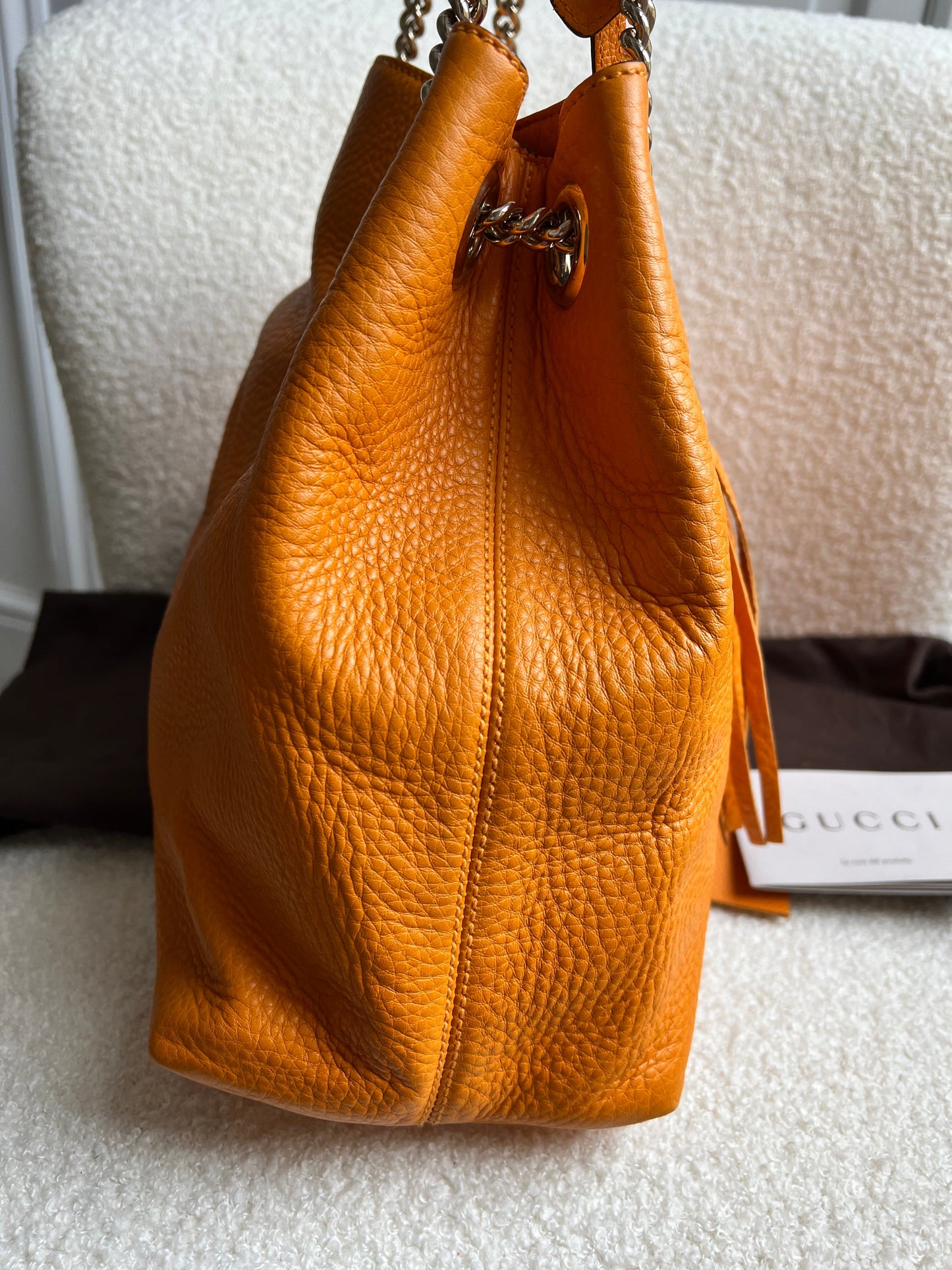 Gucci Orange Soho Chain Tote (RRP £1350)