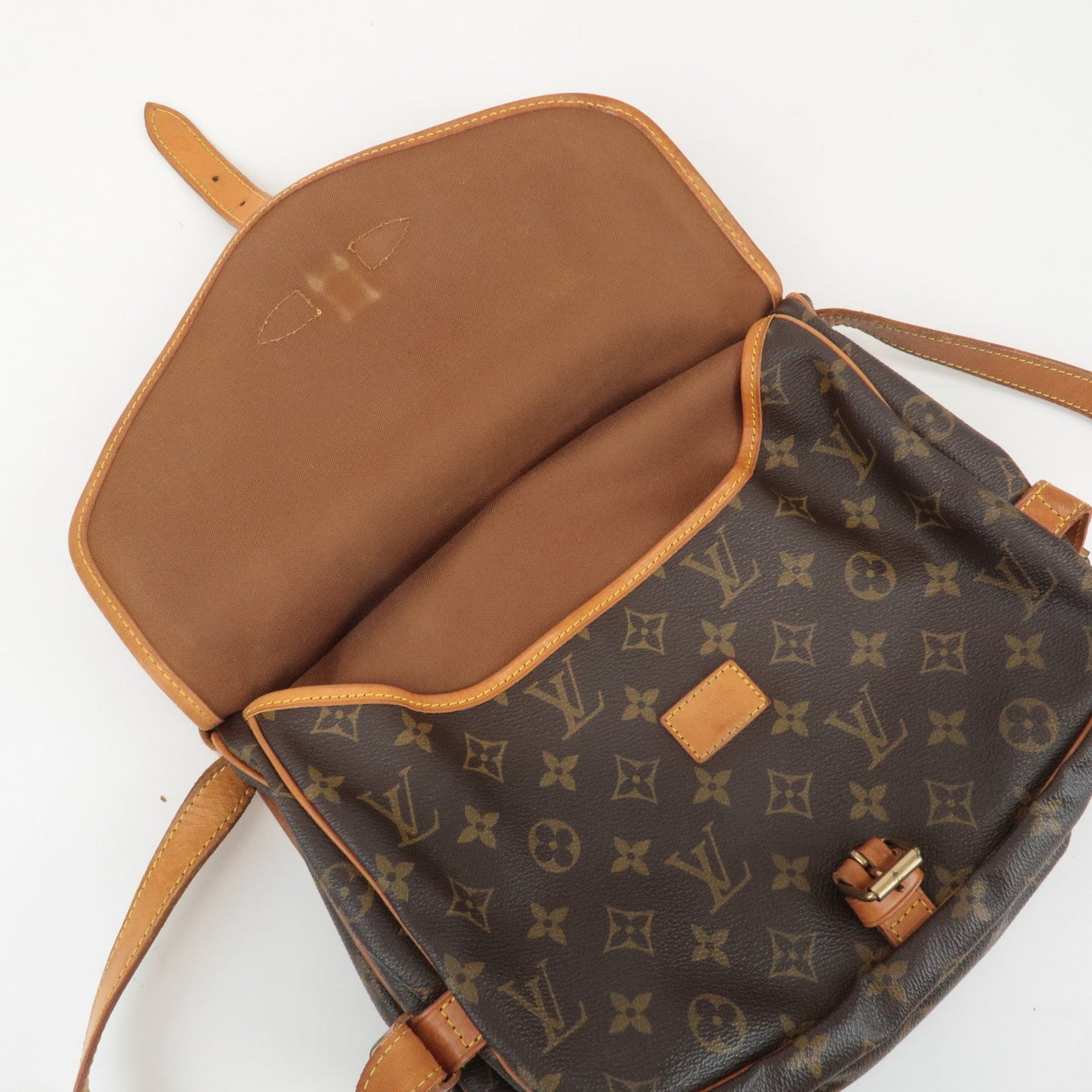 Louis Vuitton Monogram Saumur 30 Shoulder Bag Brown M42256