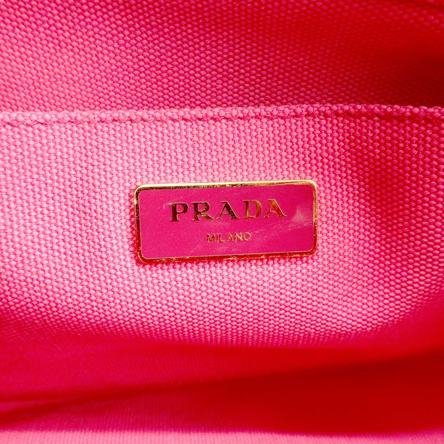 PRADA Canapa Mini Canvas 2Way Bag Hand Bag Pink 1BG439