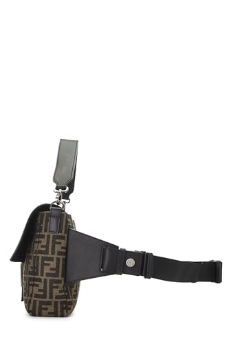 Fendi,  Black Zucca Canvas Convertible Belt Bag Large, Black