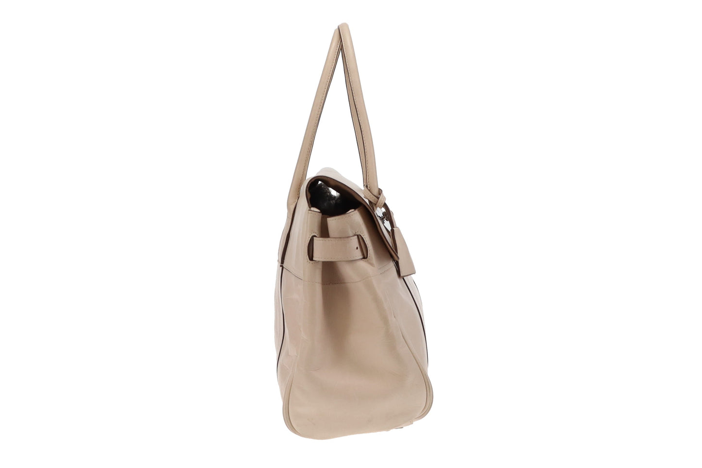 Mulberry Cream Leather and Gunmetal HW Classic Bayswater