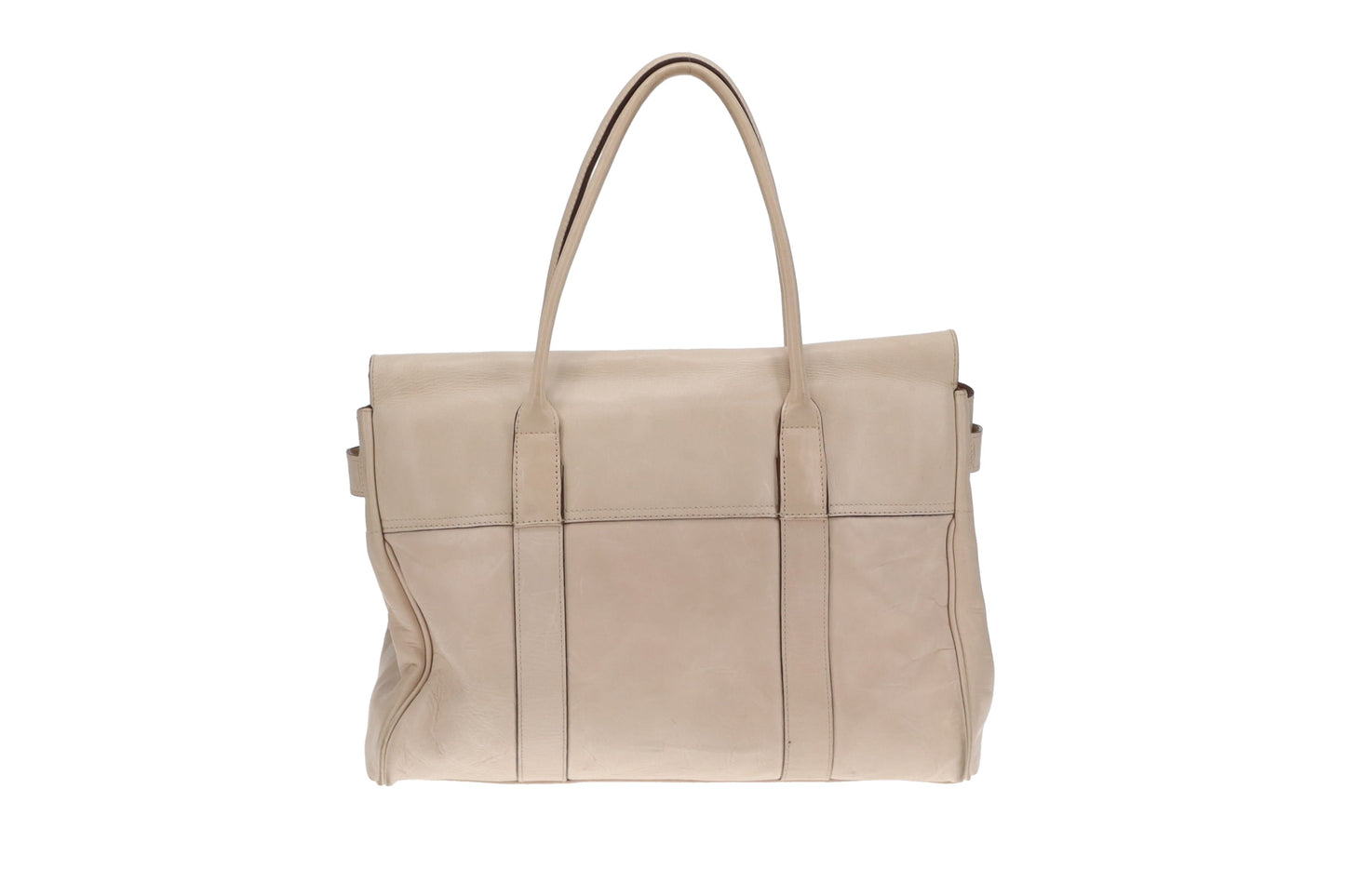 Mulberry Cream Leather and Gunmetal HW Classic Bayswater