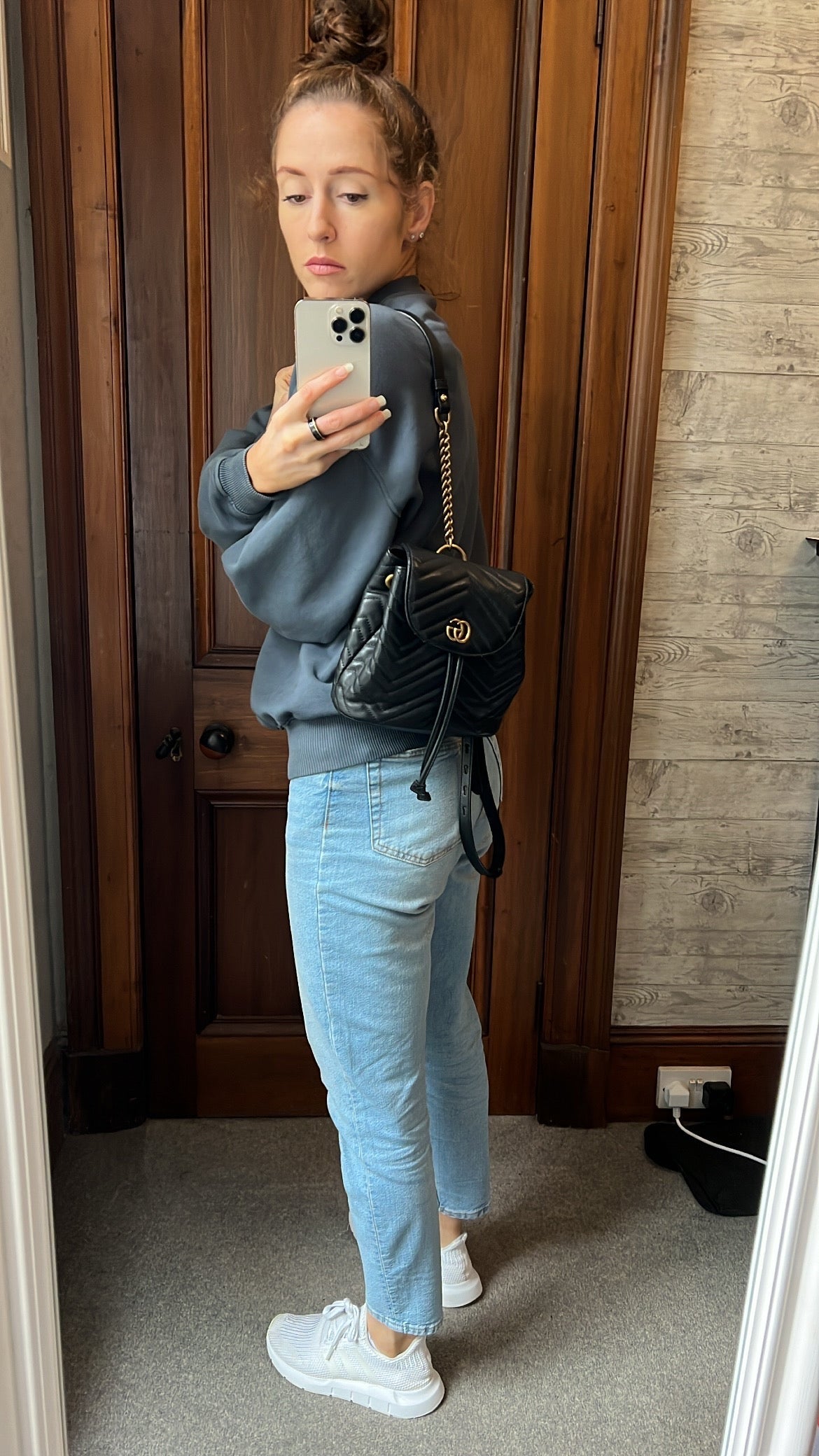 Gucci GG Black Mini Marmont Backpack