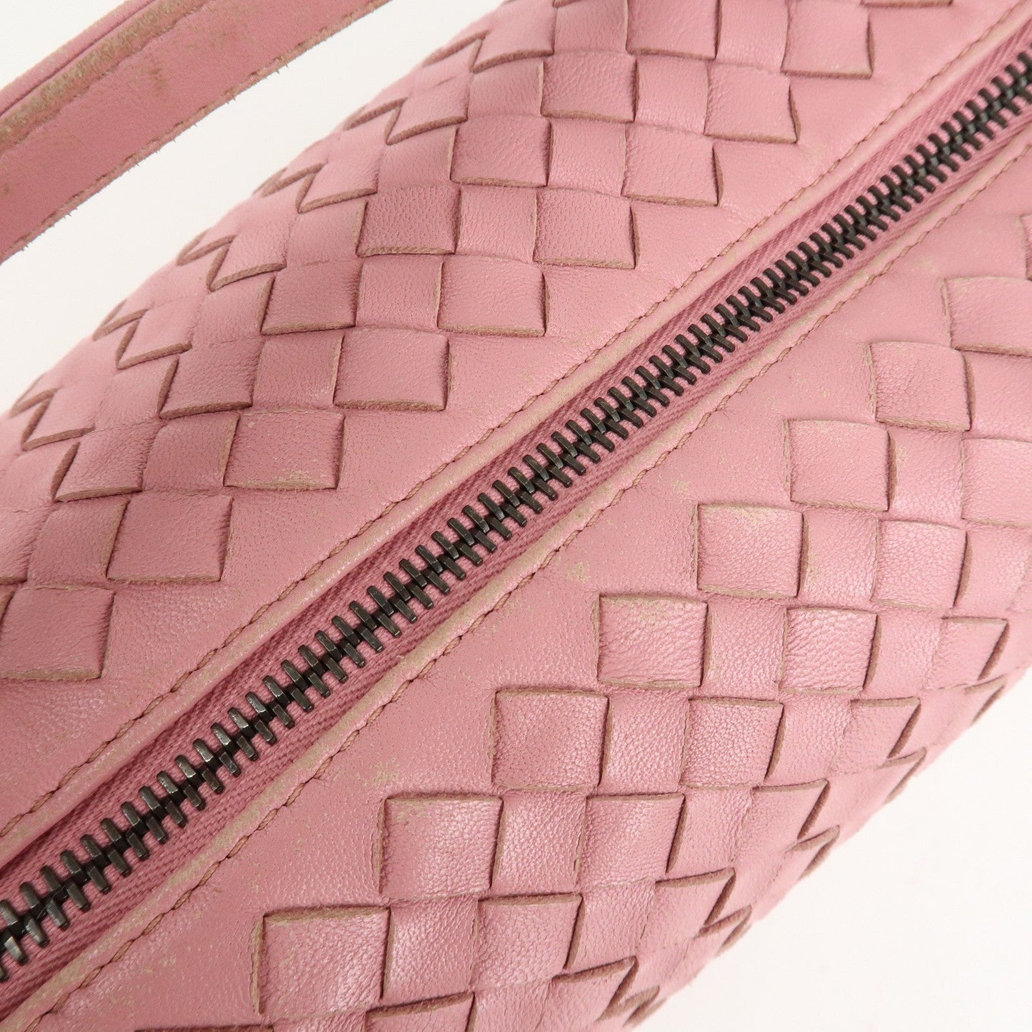 BOTTEGA VENETA Intrecciato Leather Shoulder Bag Pink