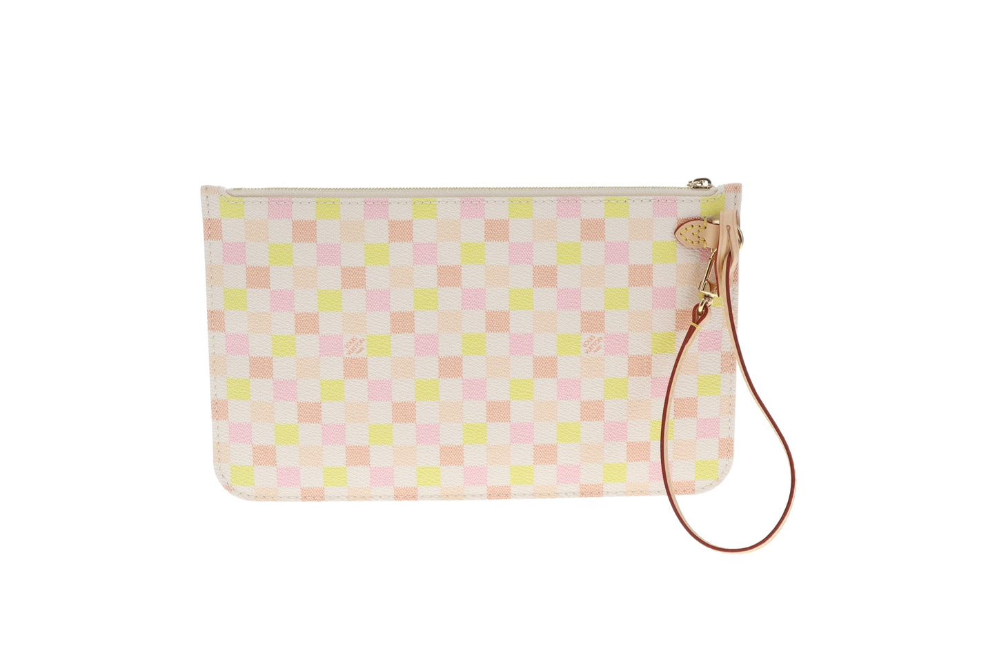 Louis Vuitton Pinks and Yellows  Pastel Damier Neverfull Pochette