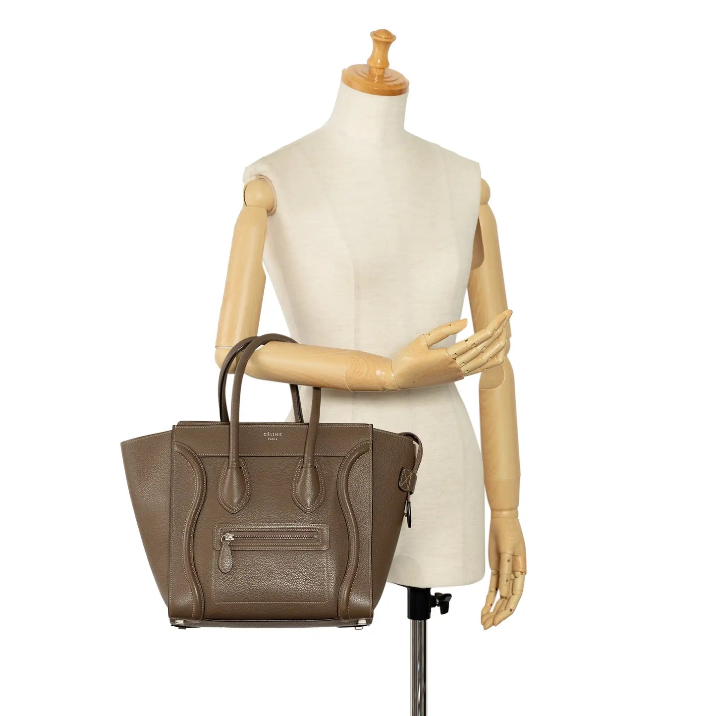 Celine Luggage Handbag Micro Brown