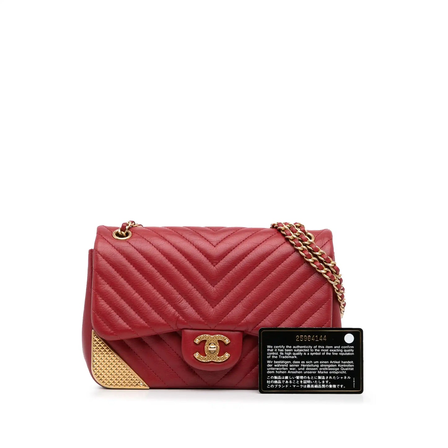 Chanel Rock The Corner Mini Red Calfskin Gold