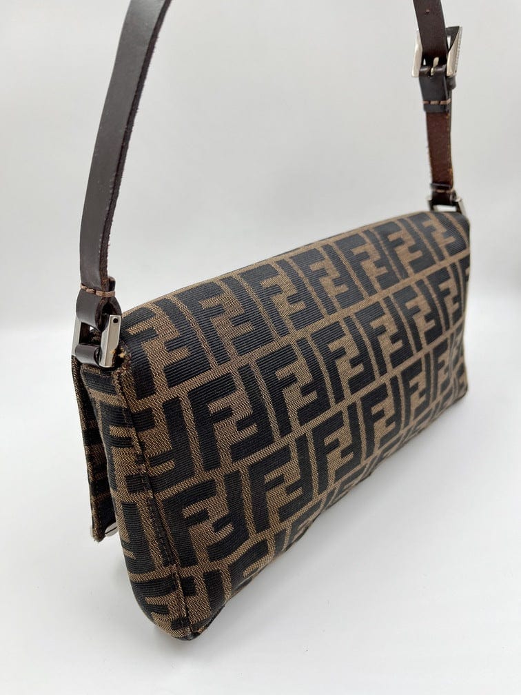 Vintage Fendi Shoulder Bag in Zucca Monogram Canvas