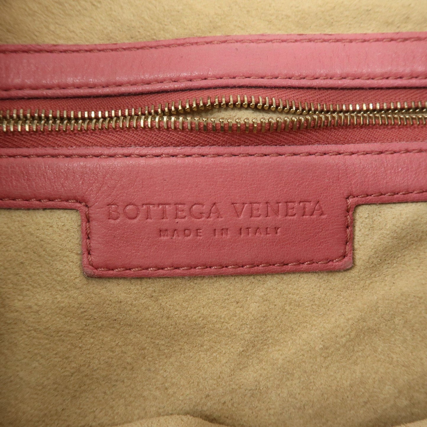 BOTTEGA VENETA Intrecciato Hobo Leather Shoulder Bag Pink 115653