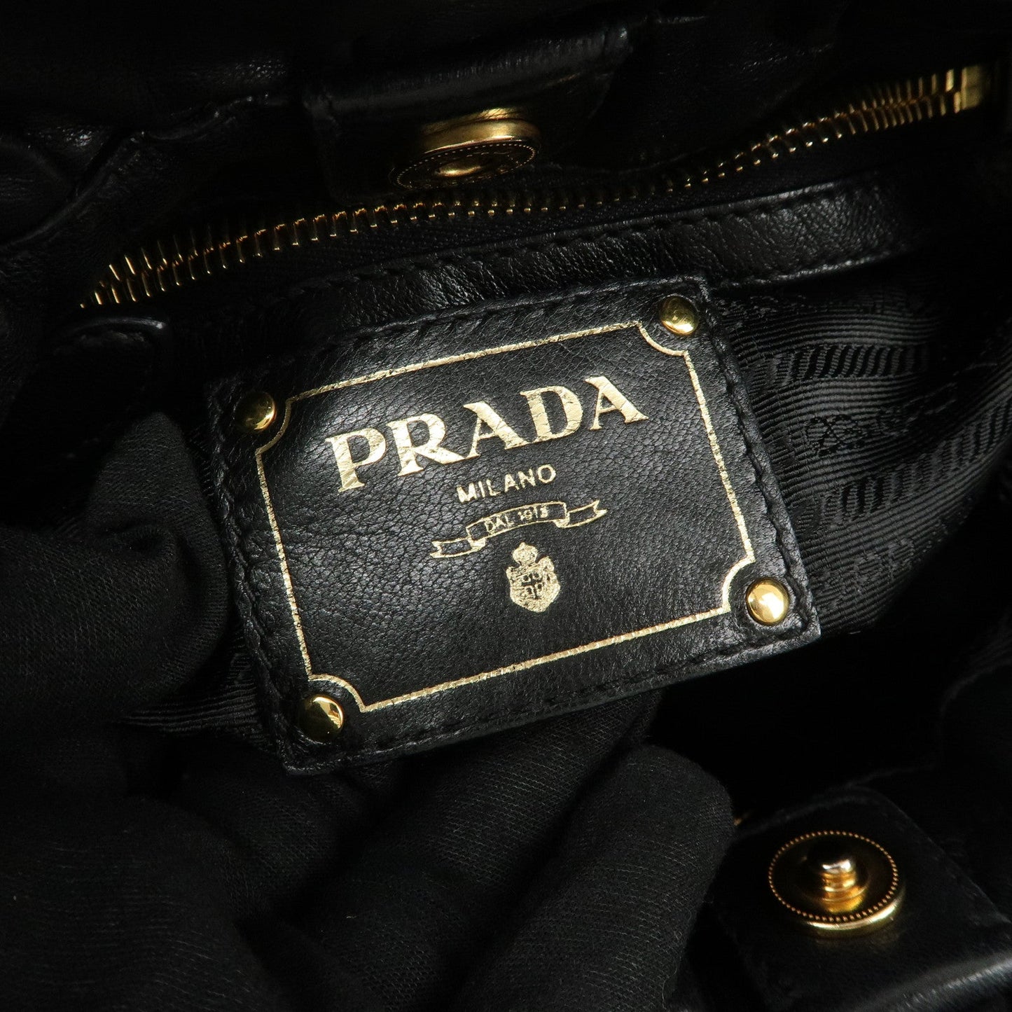 PRADA Leather Ribbon 2Way Bag Hand Bag Shoulder Bag BN1760