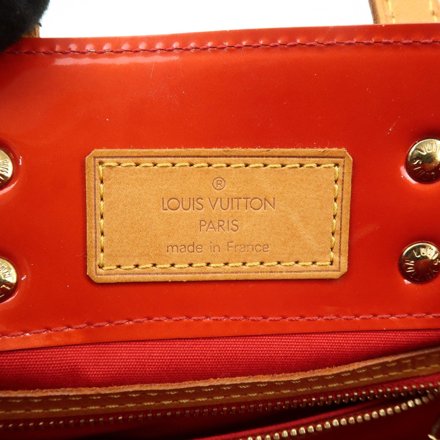 Louis Vuitton Monogram Vernis Lead PM Hand Bag M91088 Rouge