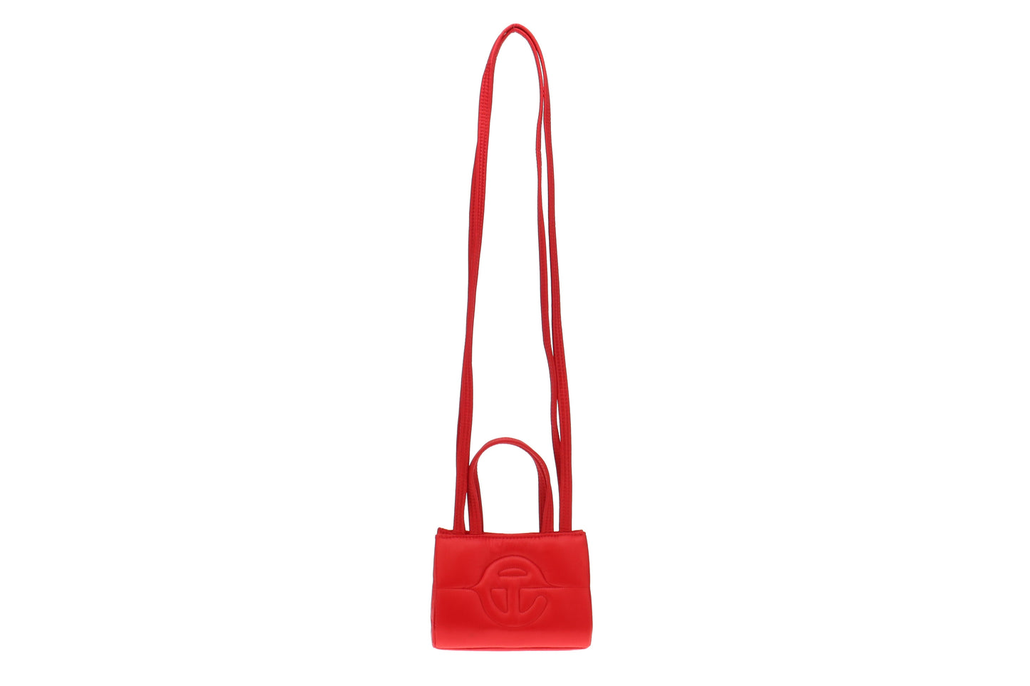 Telfar Red Nylon Small Puff Shopping Bag