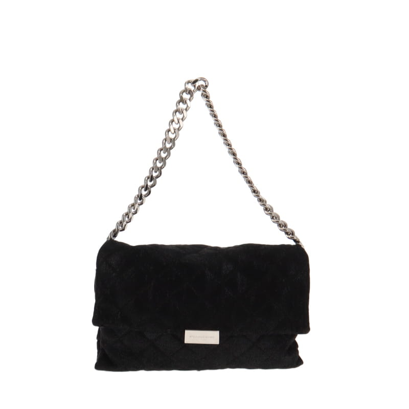 Stella McCartney Black Soft Beckett Small Quilted Shoulder Bag