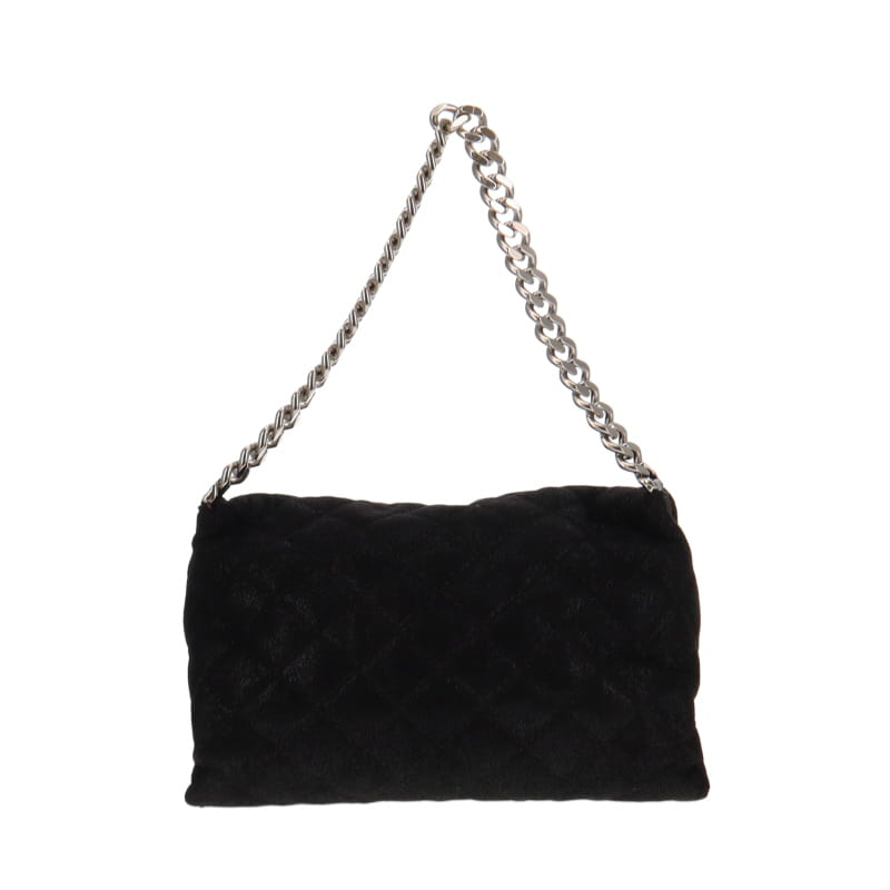 Stella McCartney Black Soft Beckett Small Quilted Shoulder Bag