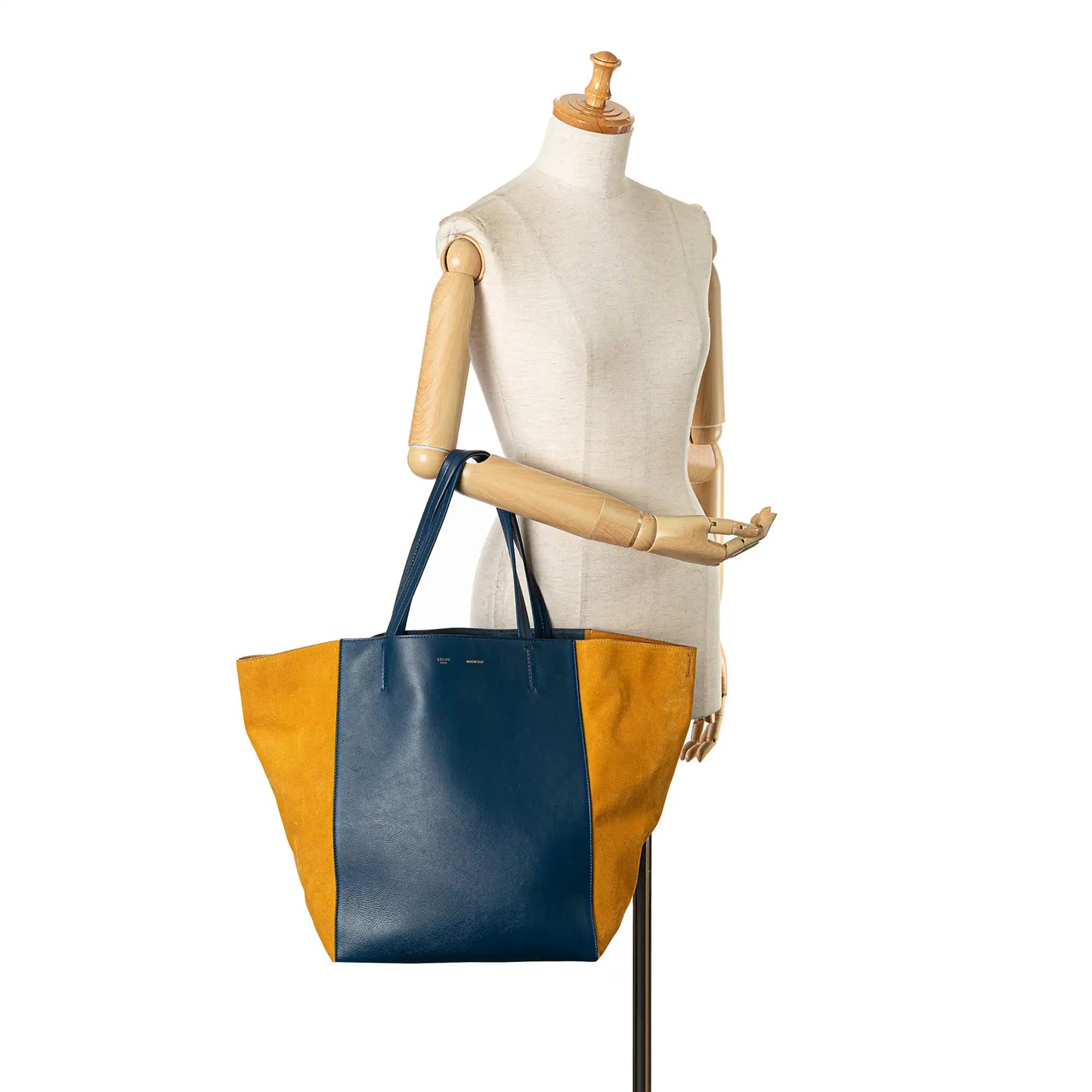 Celine Cabas Phantom Tote Bag Bicolor Suede