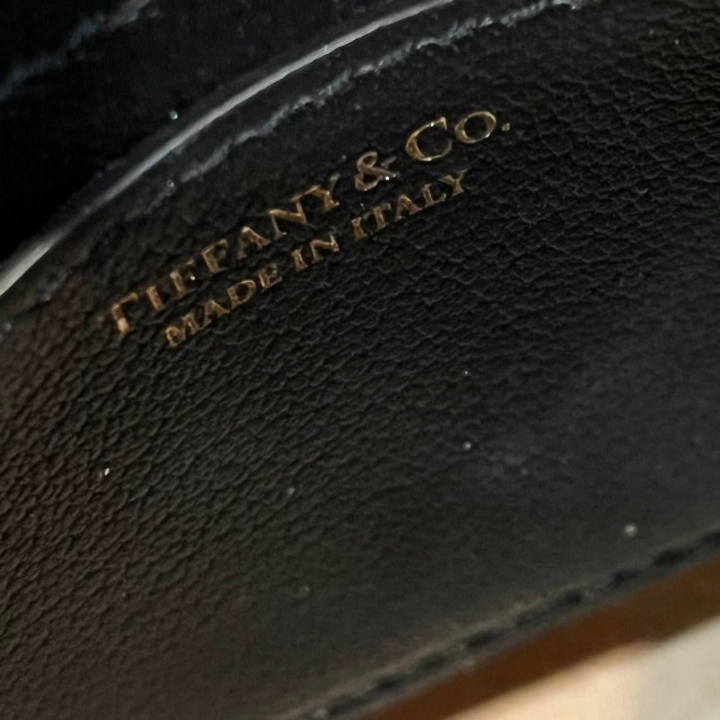 TIFFANY & CO. Charm Mini Black Leather Tote Bag TS