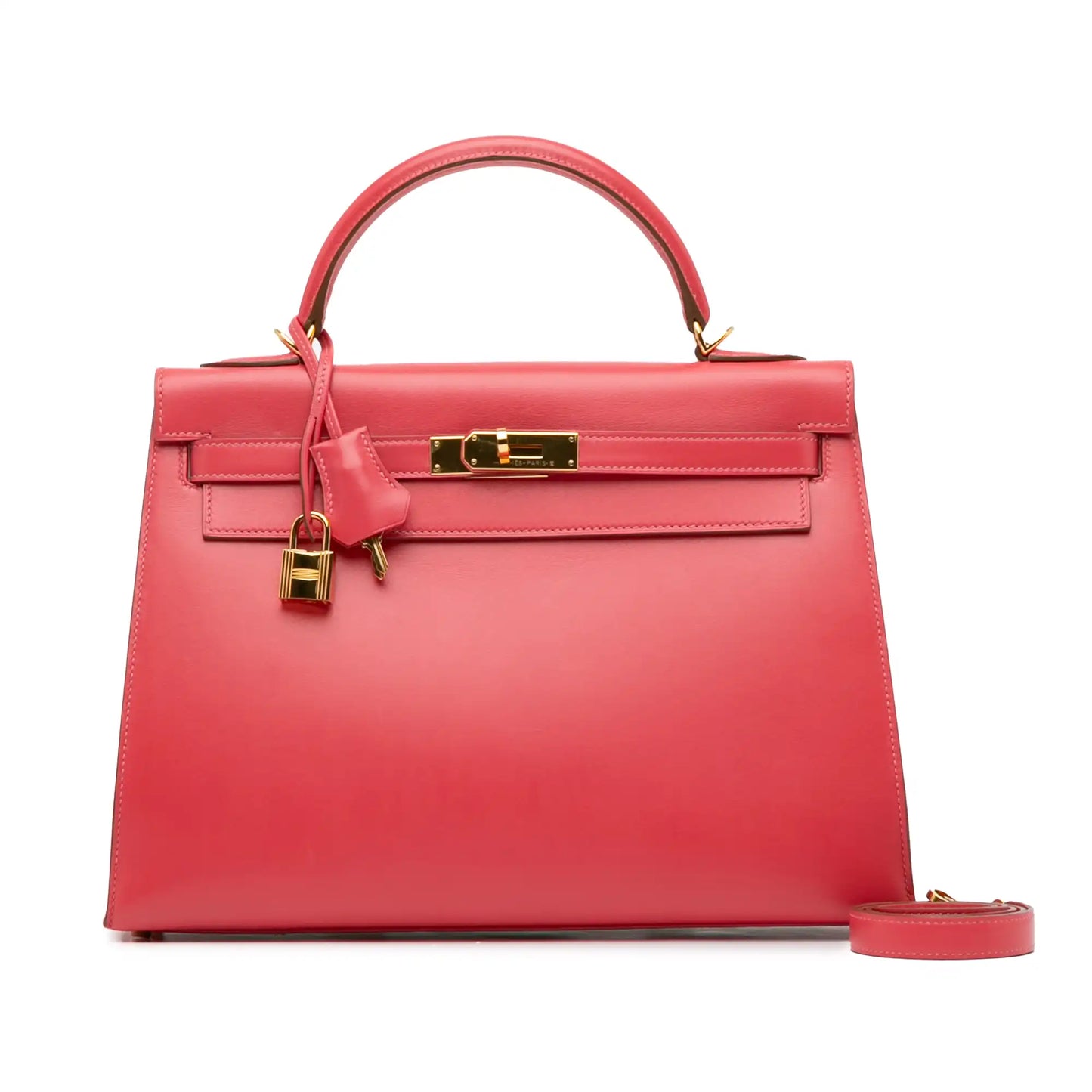 Hermès Kelly Sellier 32 Rose Lipstick Tadelakt Gold