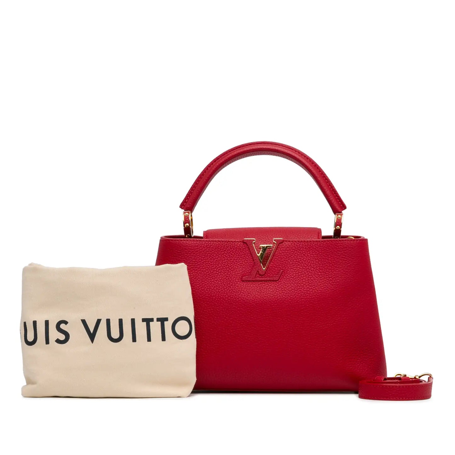 Louis Vuitton Capucines MM Red Taurillon Gold