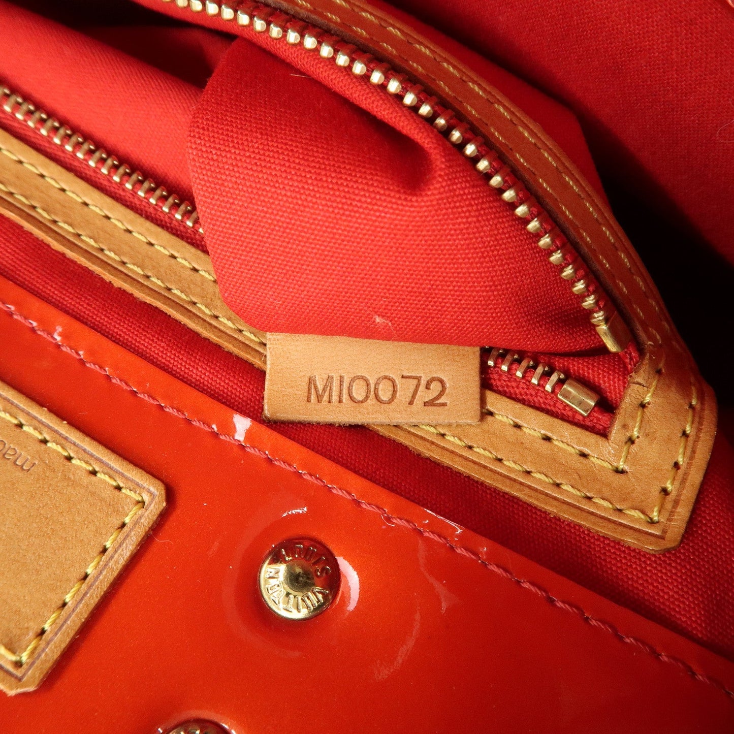 Louis Vuitton Monogram Vernis Lead PM Hand Bag M91088 Rouge