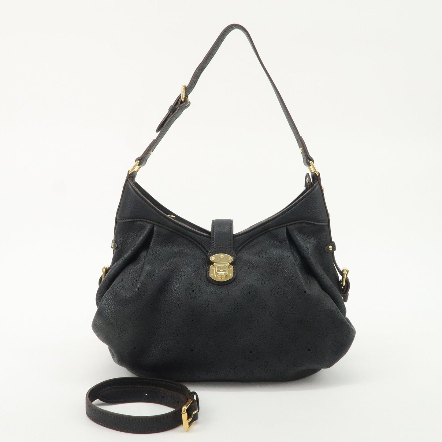 Louis Vuitton Monogram Mahina XS Shoulder Bag Black M95660