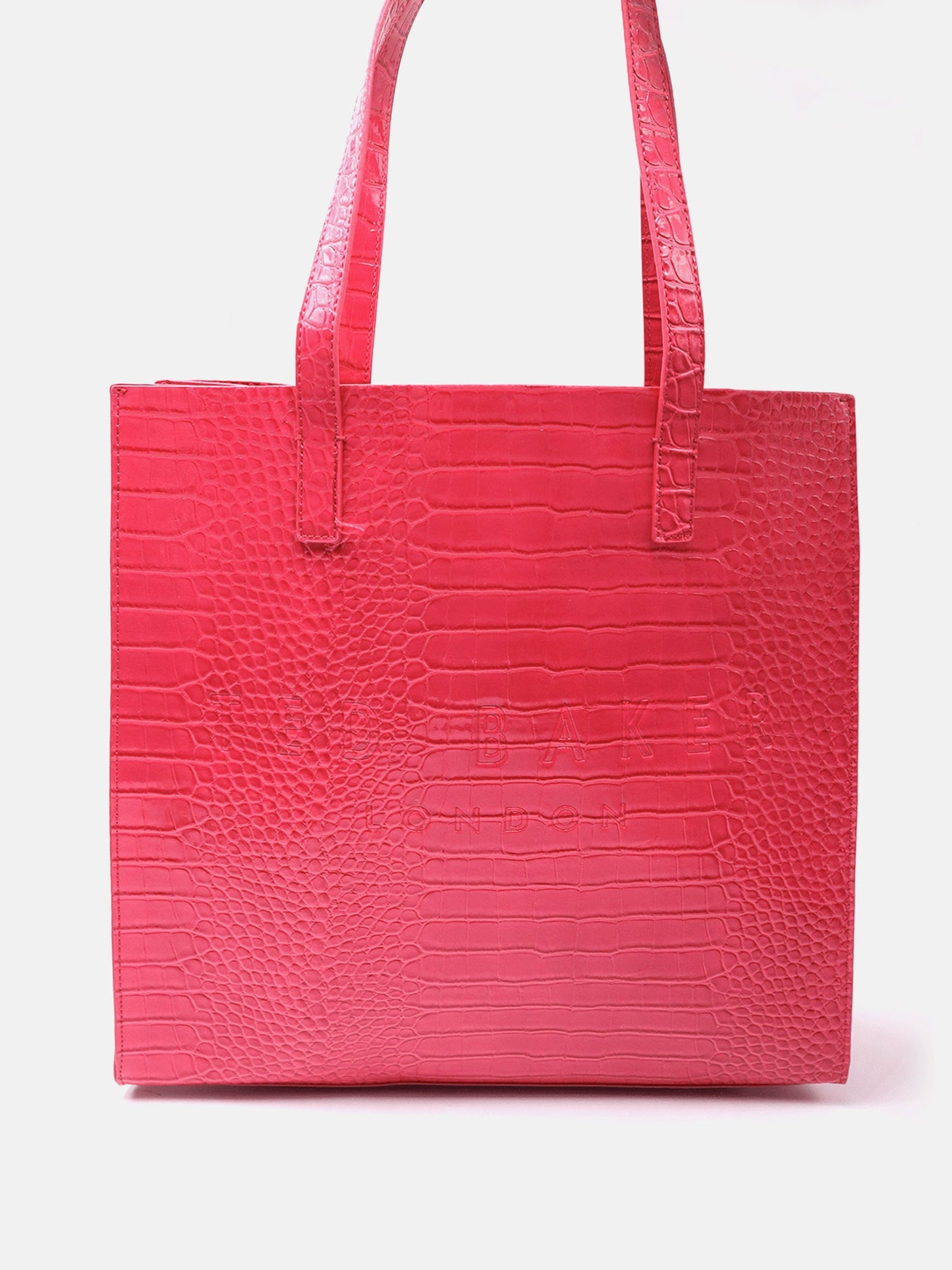 Ted Baker Croccon Croc Detail Large Icon Bag - Bright Pink