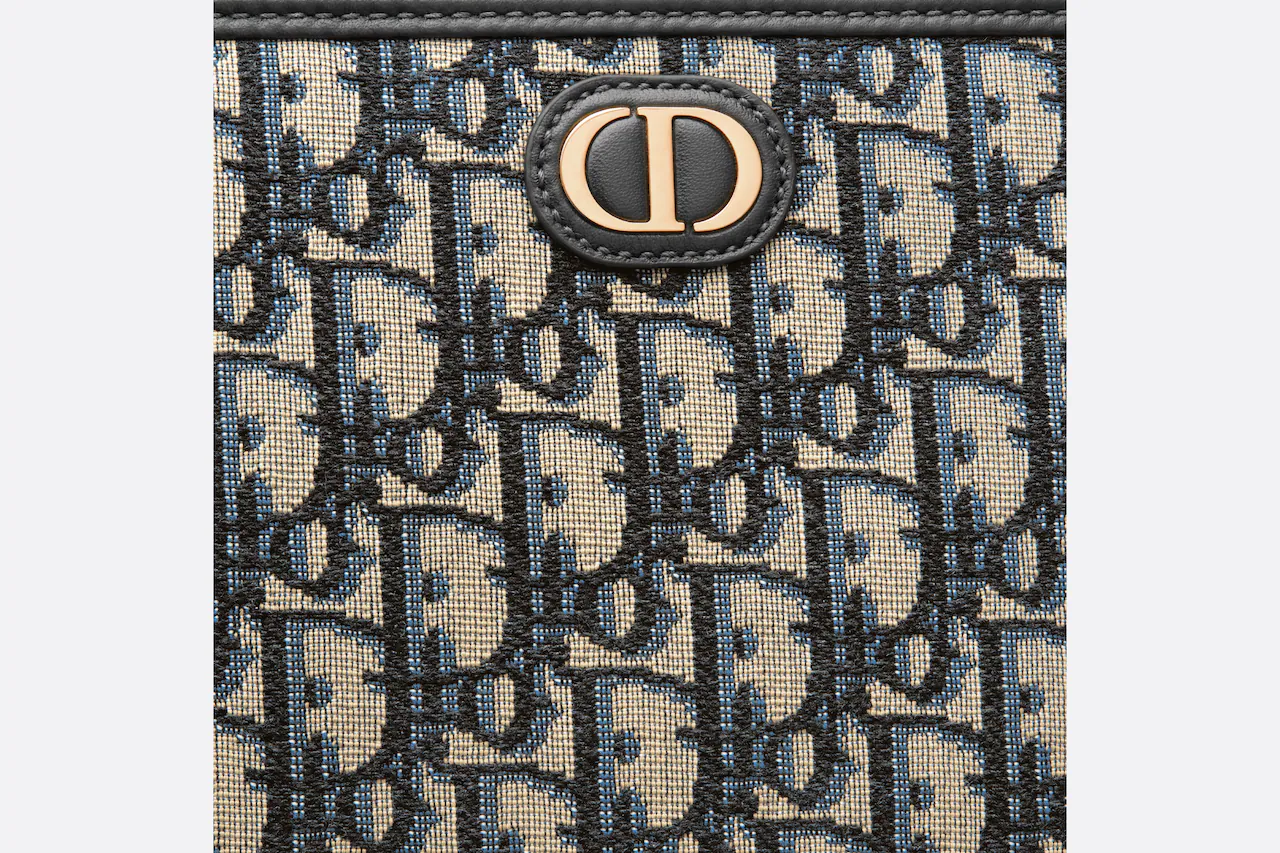 Blue Dior Oblique Jacquard 30 Montaigne Dea Pouch