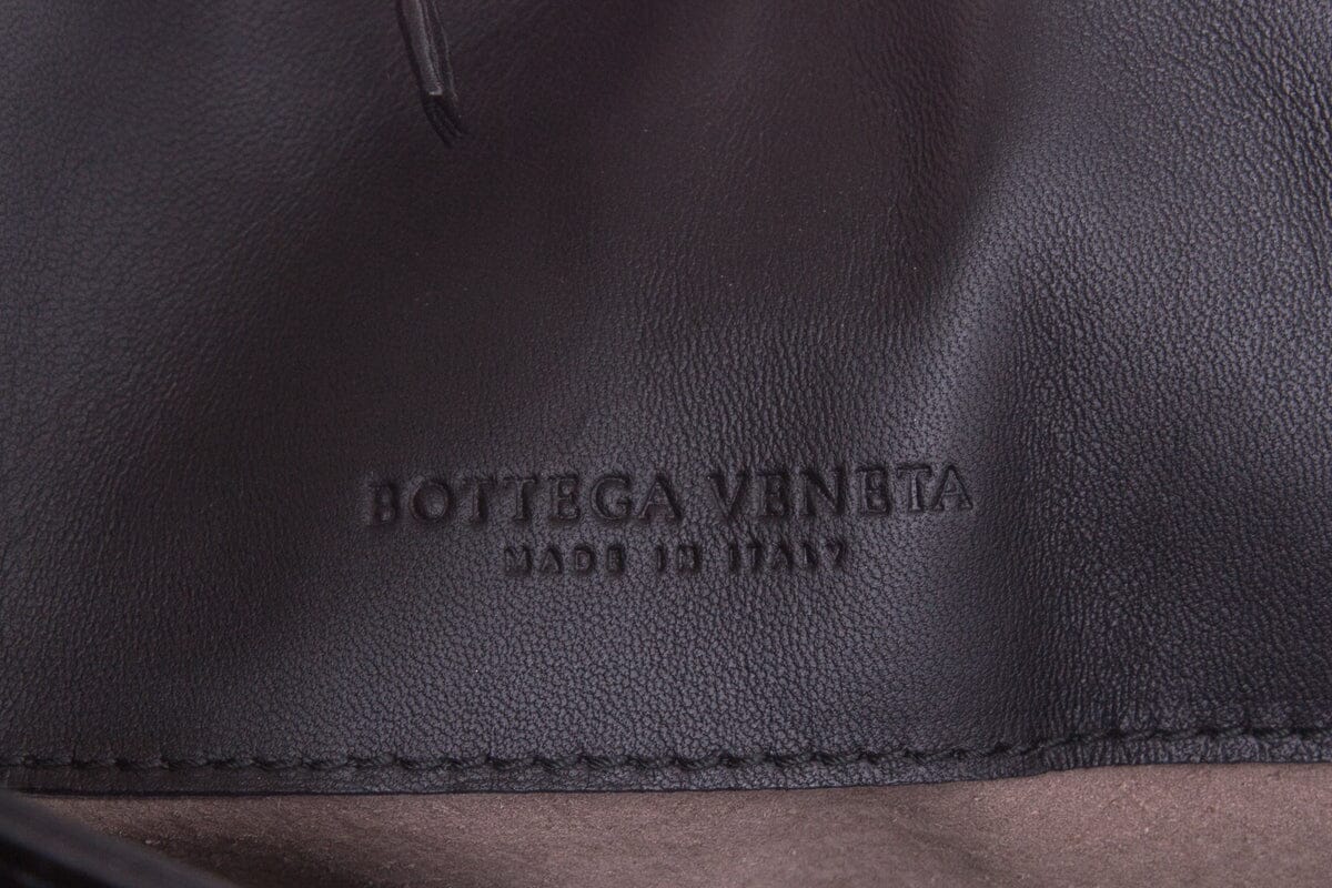 Bottega Veneta Black Intrecciato Leather Handbag