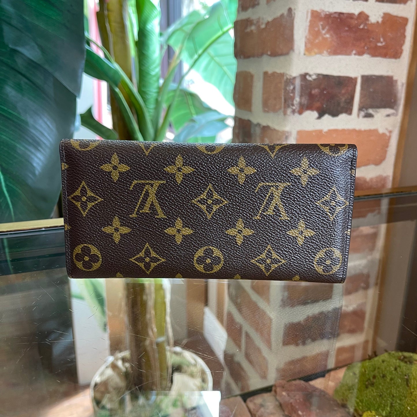 LOUIS VUITTON Josephine Brown Canvas Wallet