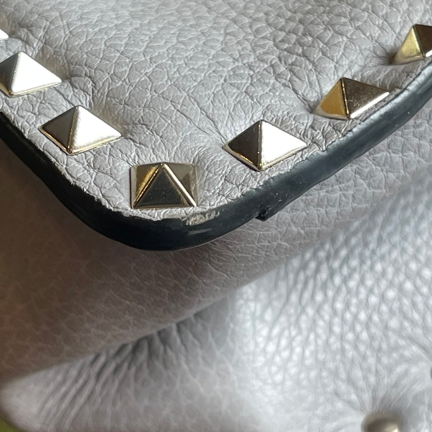 VALENTINO Gray Rockstud Shoulder Bag TS