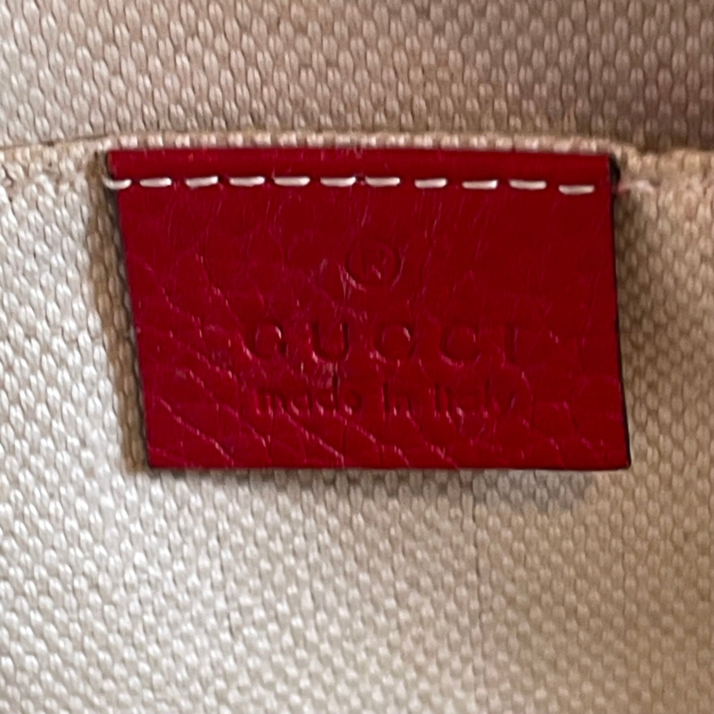 GUCCI Red Leather Soho Crossbody